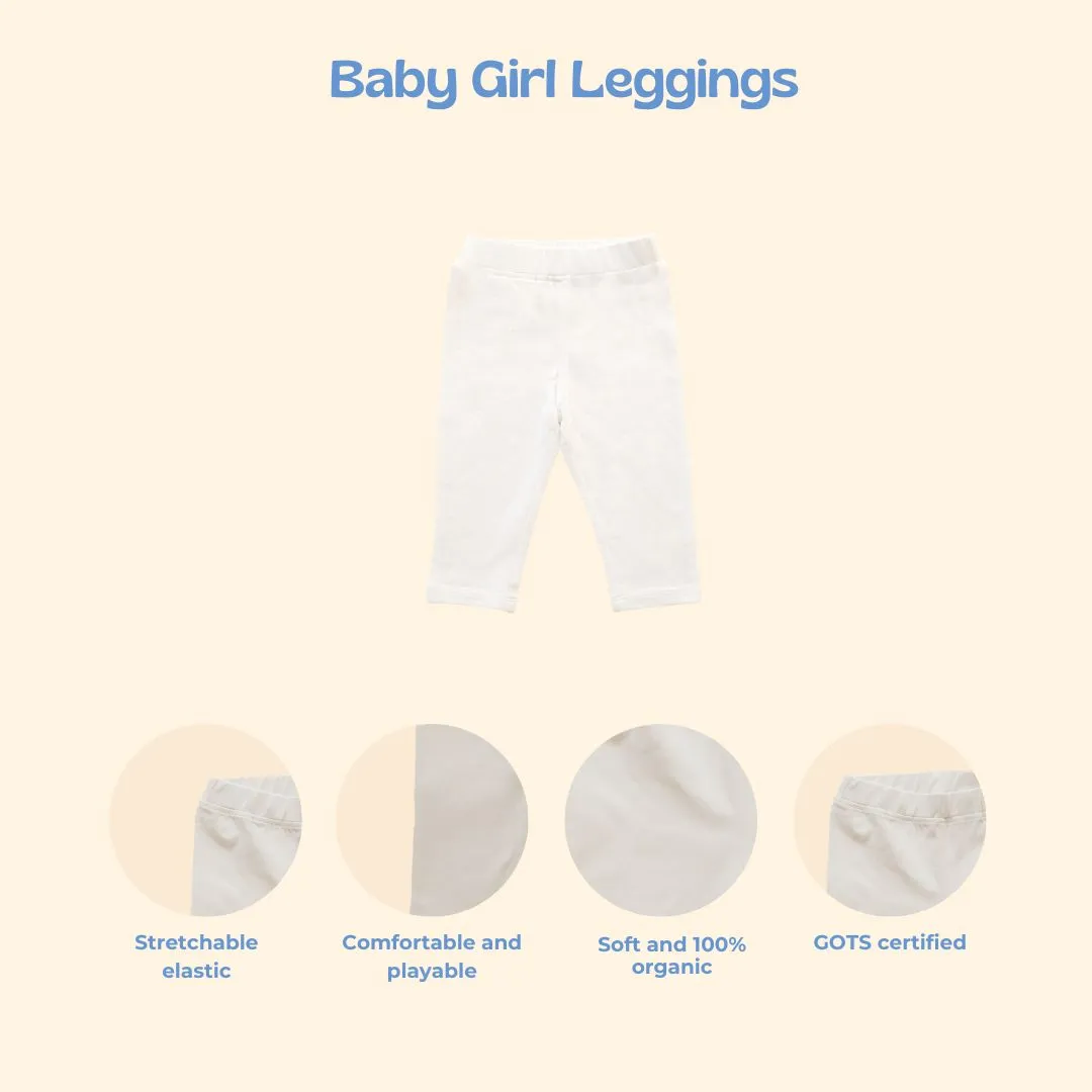 Baby Girl Leggings - White