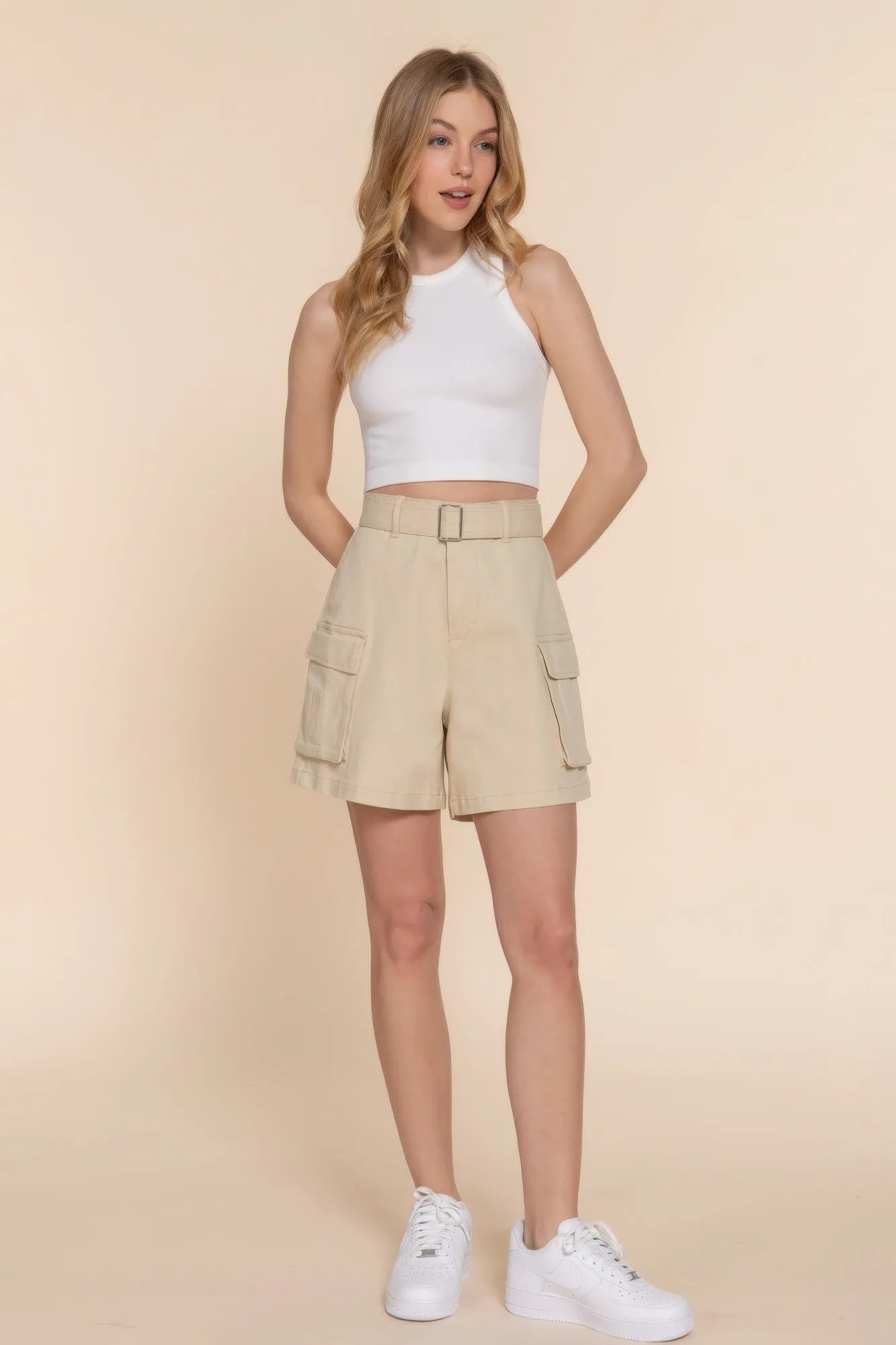 Belted Cargo Shorts