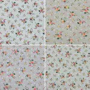 Blooming Bouquets Broderie Anglaise Polycotton Fabric