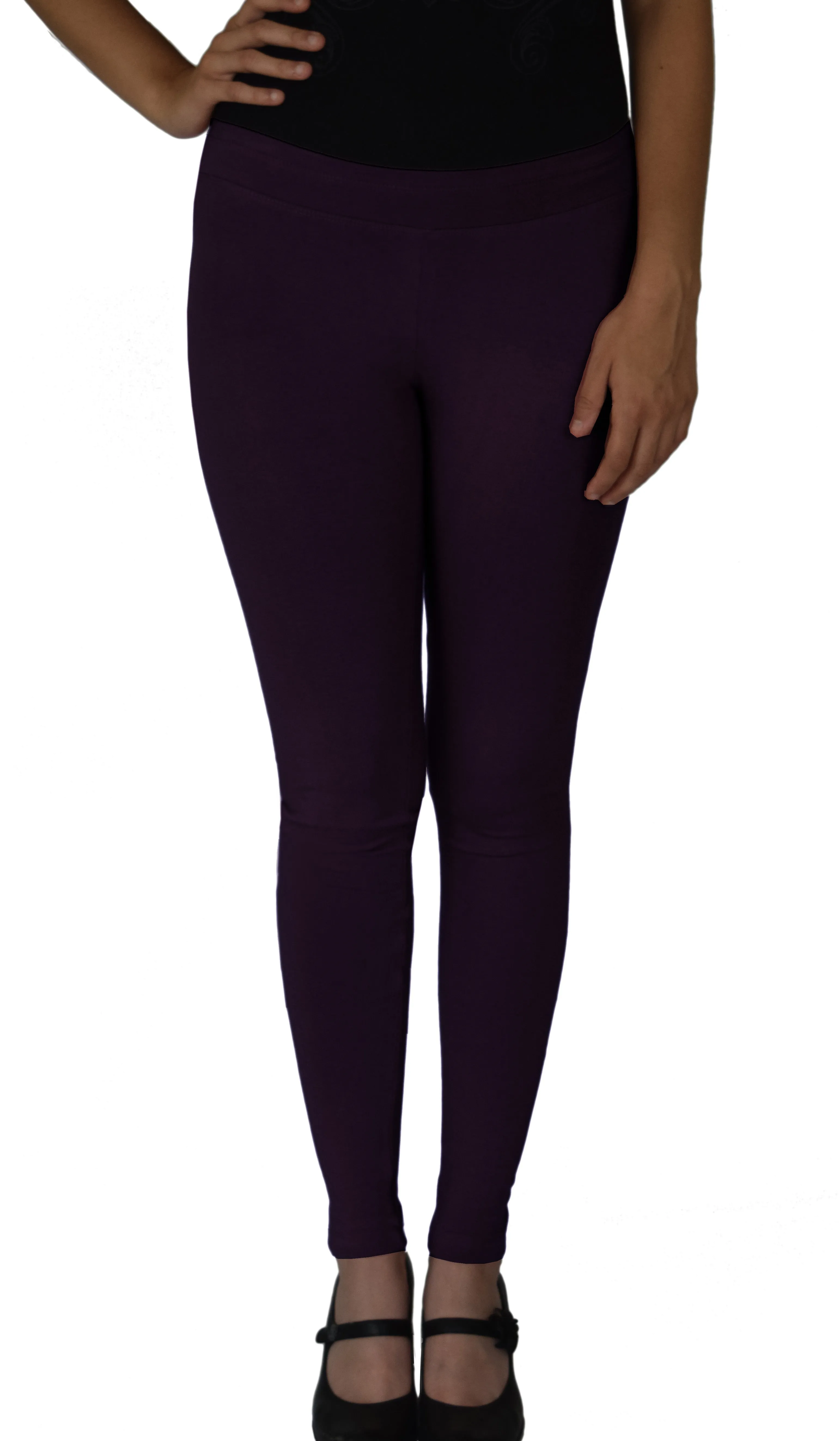 Cotton Spandex, Stretchable, 28in Inseam Regular Length Full Leggings