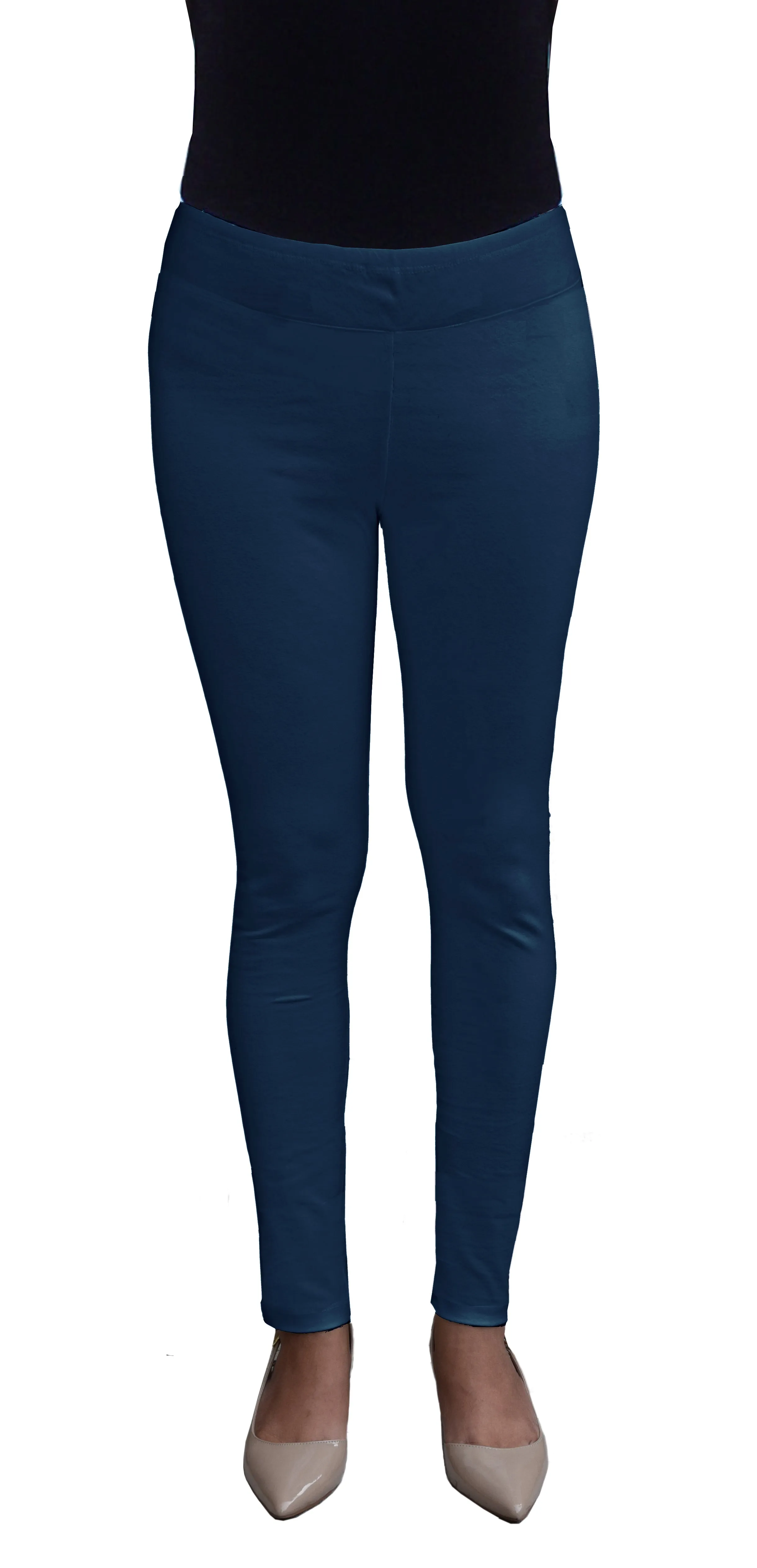 Cotton Spandex, Stretchable, 28in Inseam Regular Length Full Leggings