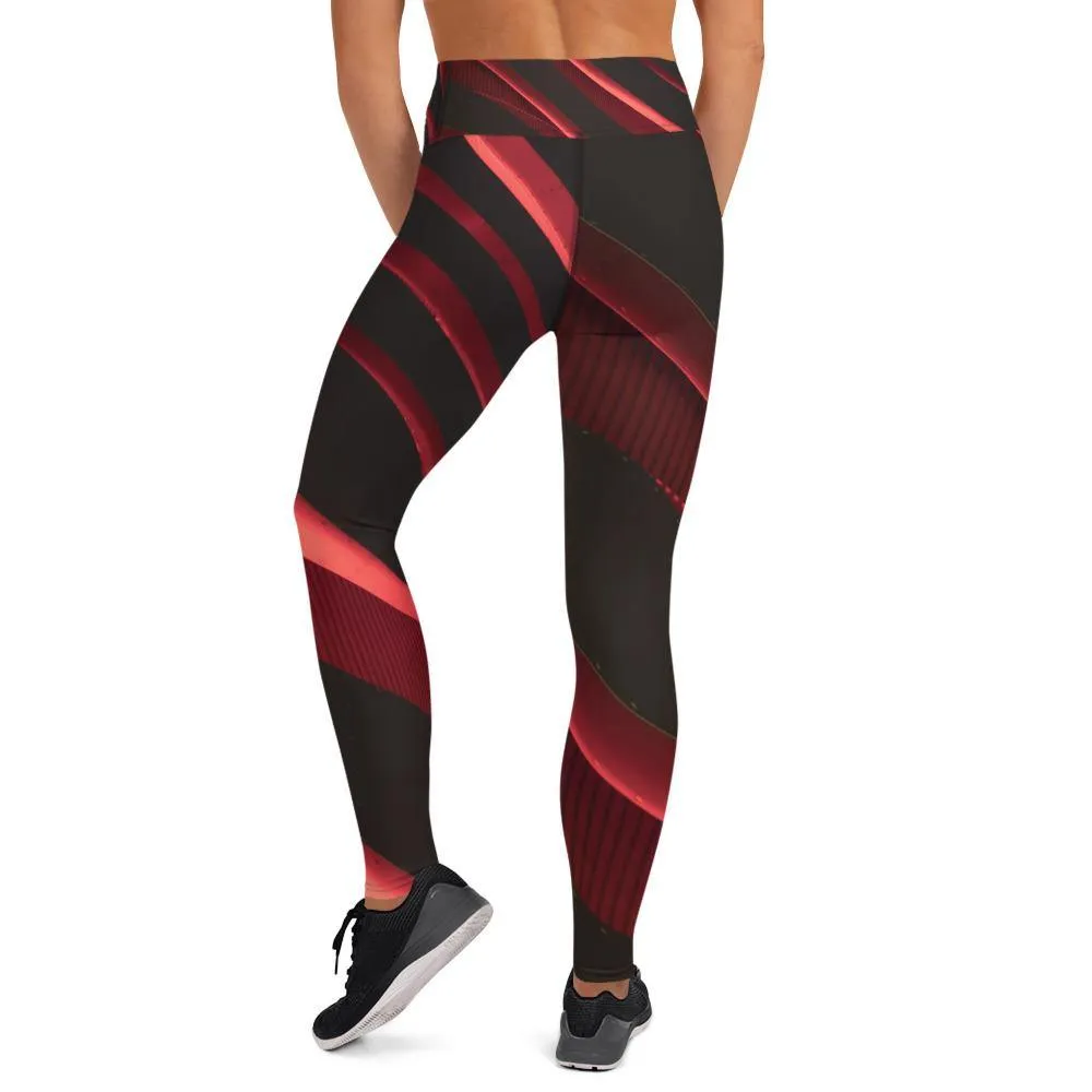 Crimson High Waist Leggings