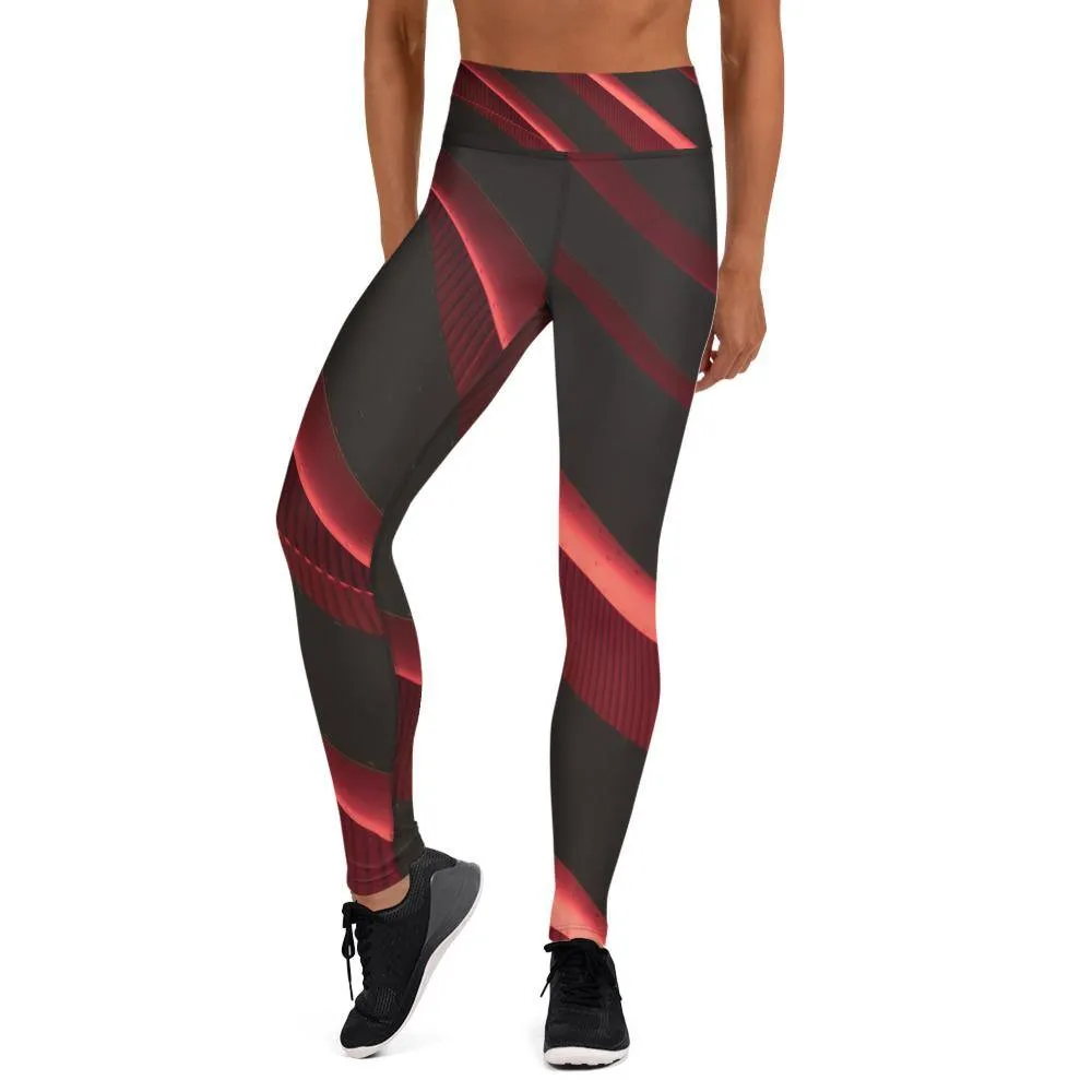 Crimson High Waist Leggings