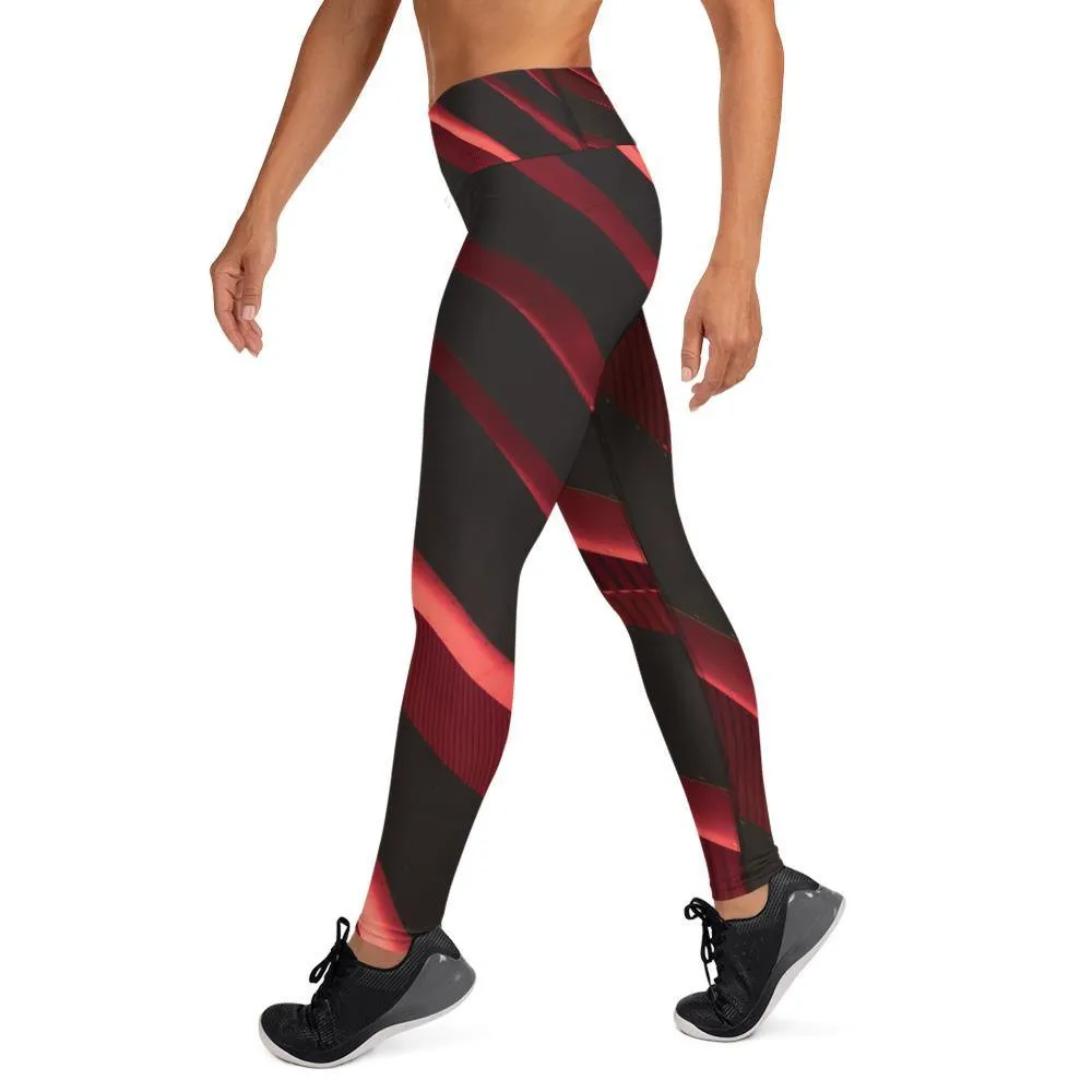 Crimson High Waist Leggings