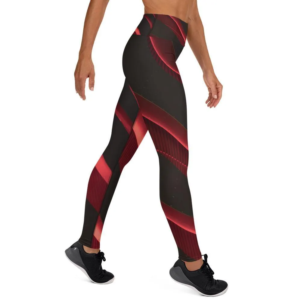 Crimson High Waist Leggings