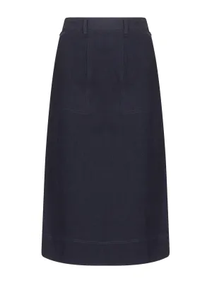 Dark navy Eveline drill skirt