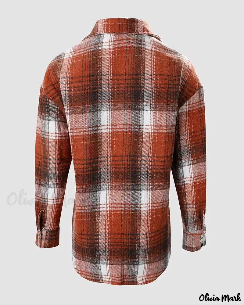 Deanwangkt - Plaid Print Long Sleeve Button-Up Shirt