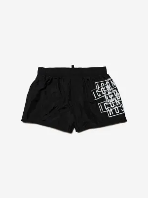 Dsquared2 Boys Icon Swim Shorts in Black