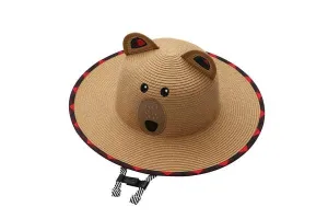 Flapjack Kids UPF50  Lifeguard Staw Hat - Bear