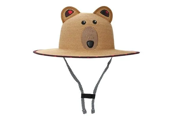 Flapjack Kids UPF50  Lifeguard Staw Hat - Bear