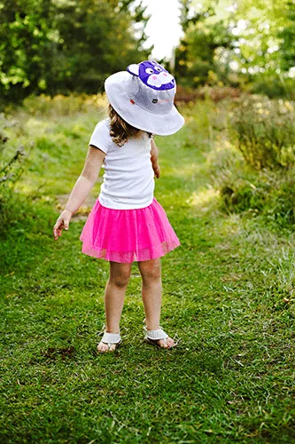 FlapJack Kids UPF50  Reversible Sun Hat - Hippo / Elephant