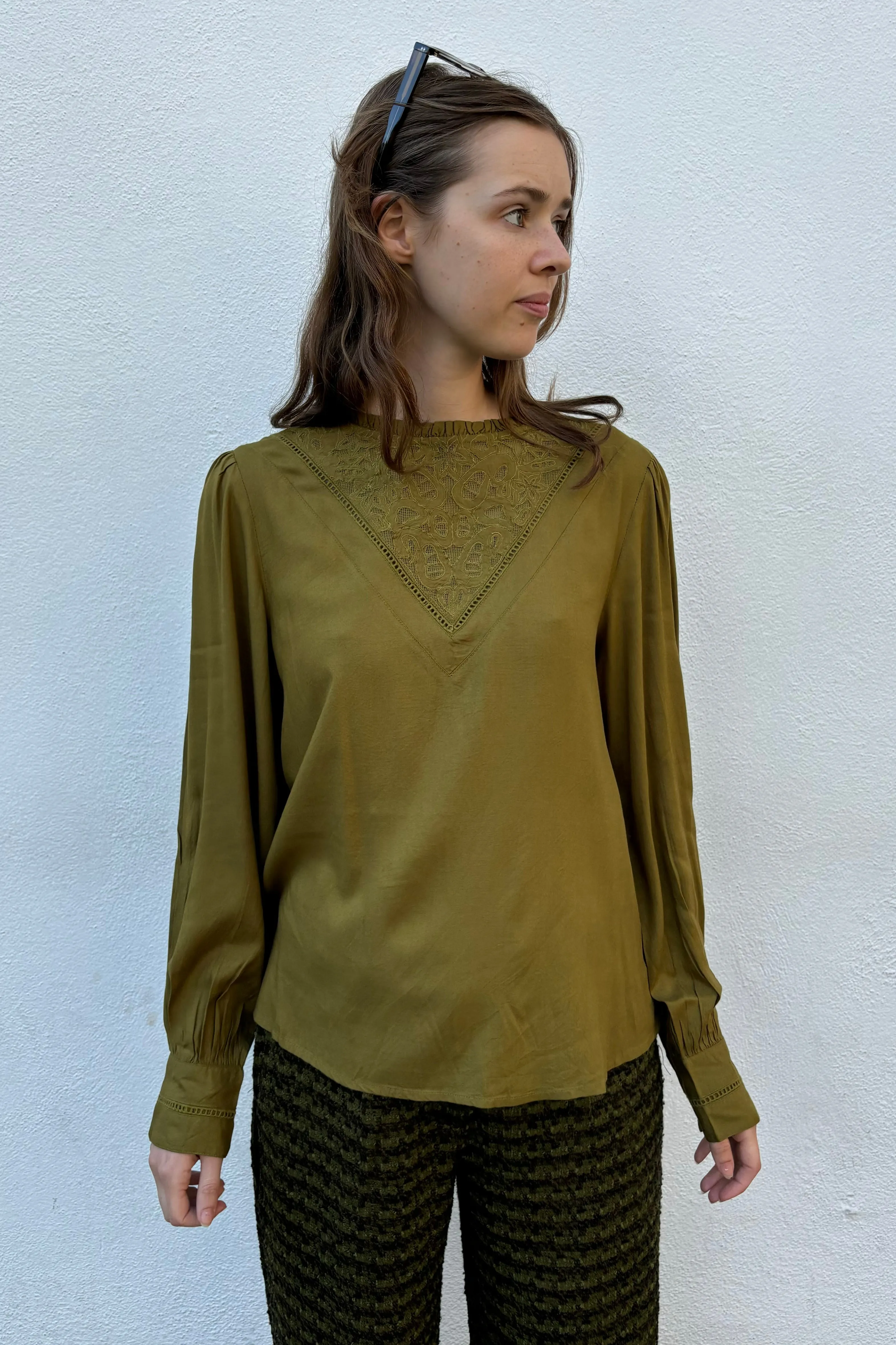 FRNCH Lisenn Olive Blouse