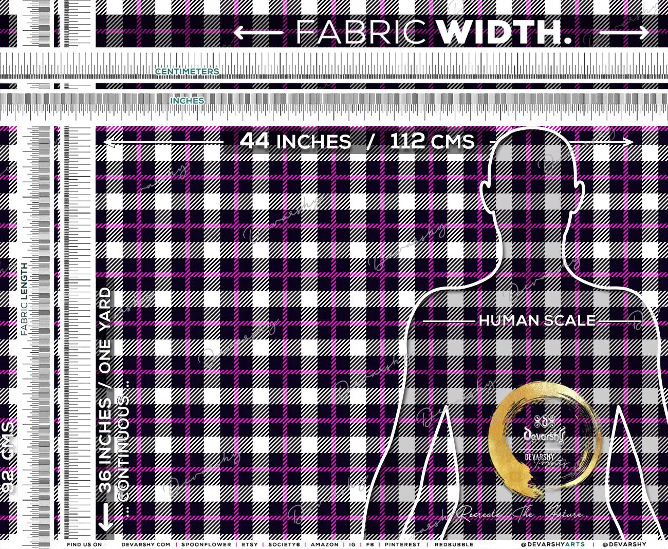 Gingham Checks Apparel Fabric 3Meters , 6 Designs | 8 Fabrics Option | Plaid Fabric By the Yard | 036