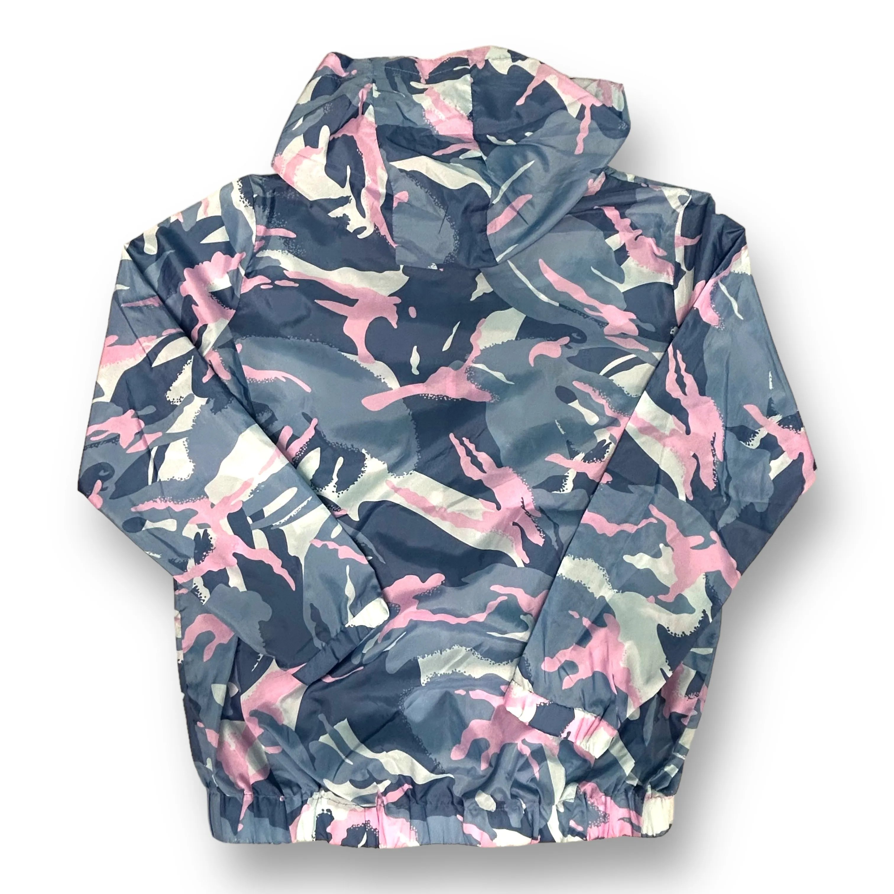 Girls Adidas Size 10/12 YMD Blue & Pink Camo Lightweight Jacket