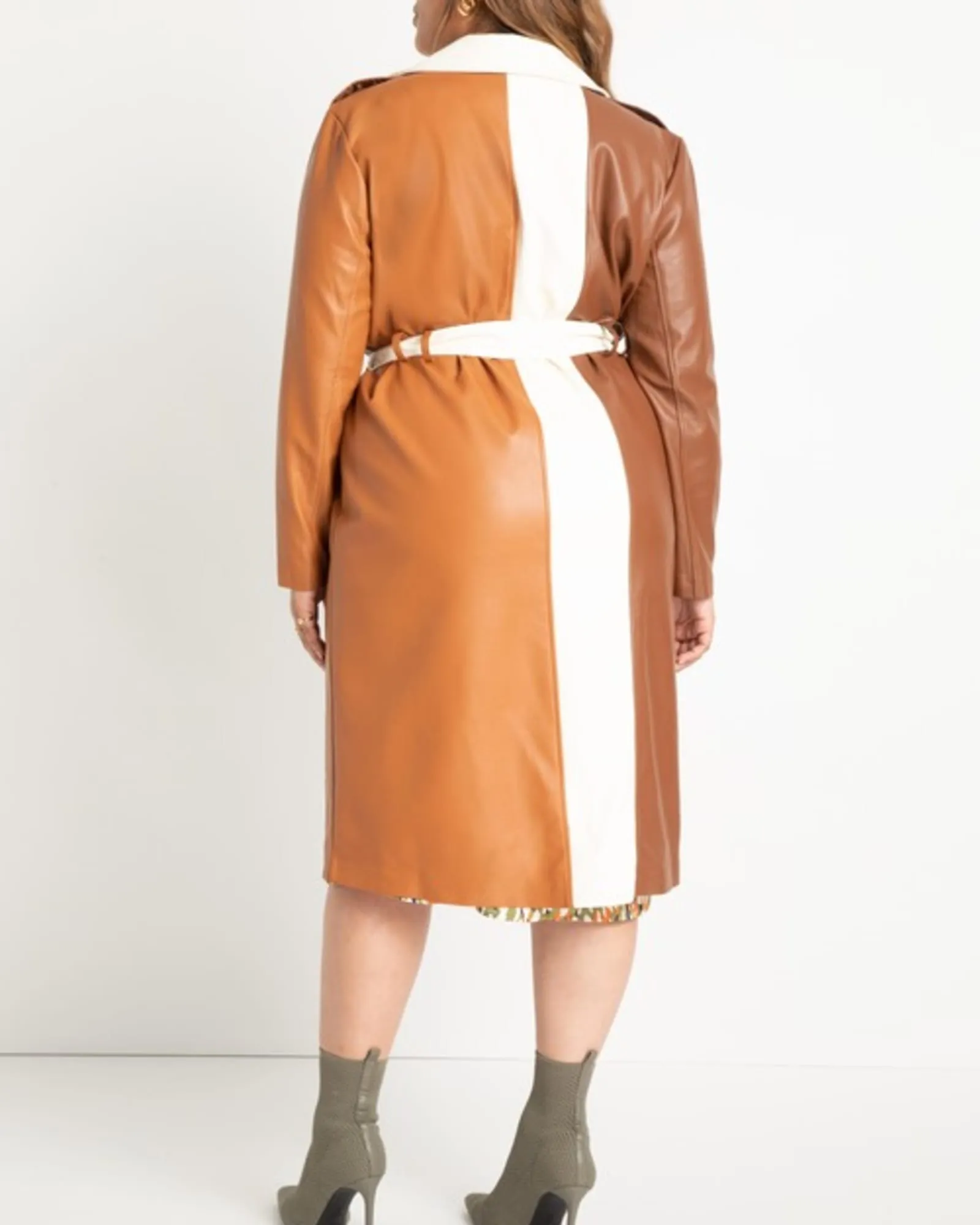 Hazel Faux Leather Trench | Horse   Pristine   Caramel Cafe