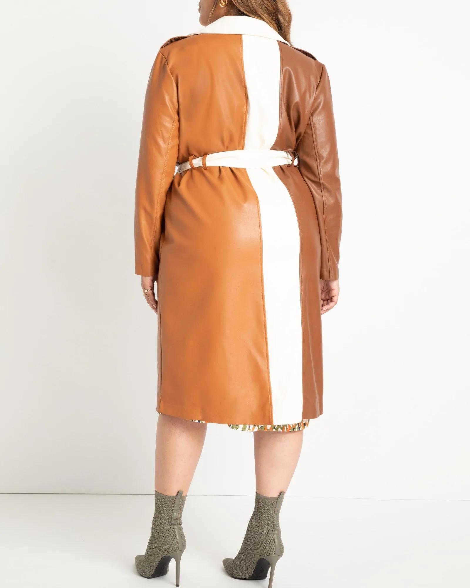 Hazel Faux Leather Trench | Horse   Pristine   Caramel Cafe