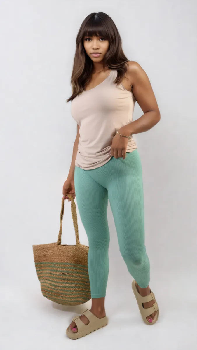 High Waisted Wide Band Leggings