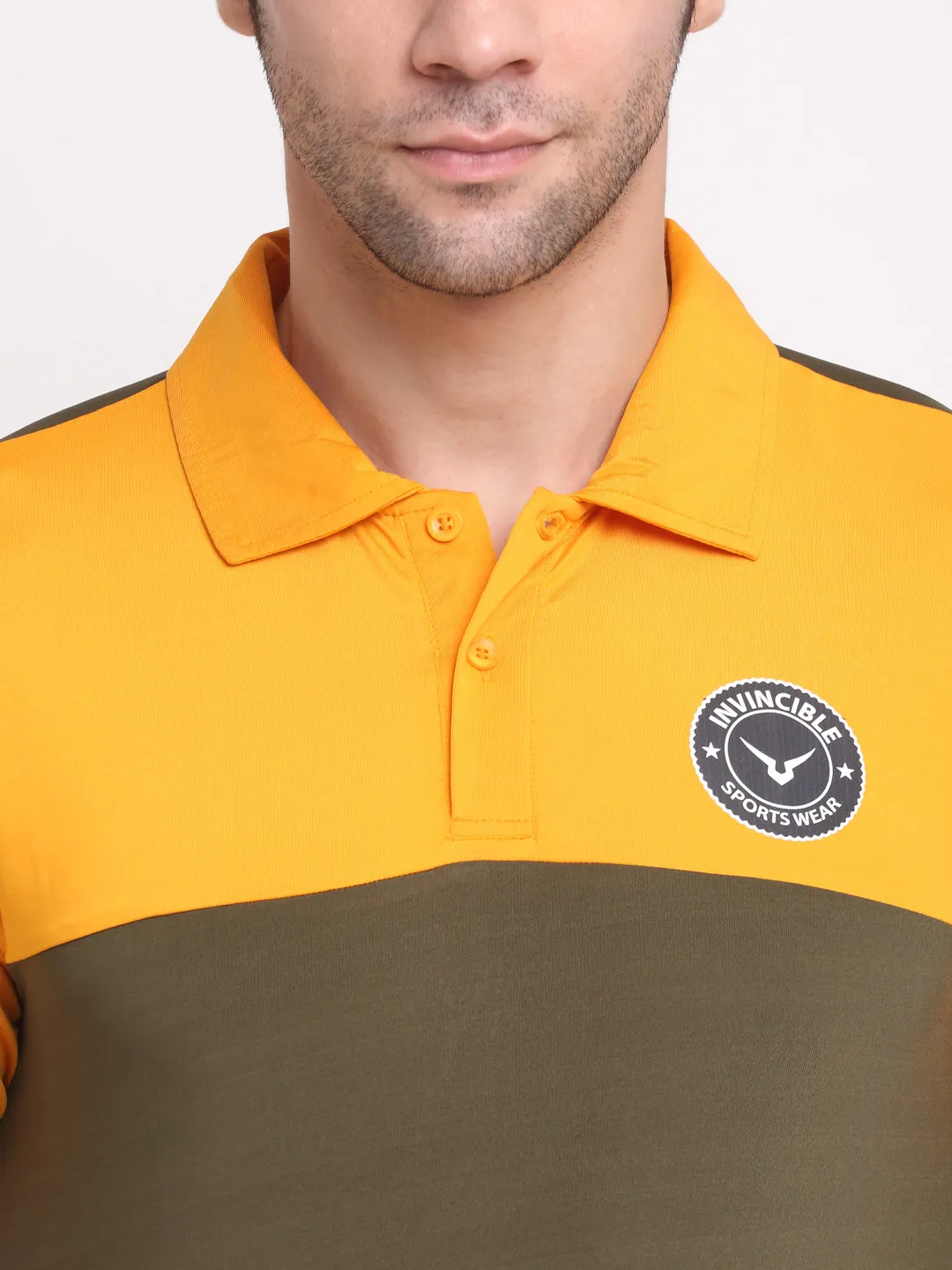 Invincible Men’s Color Block Polo Tee