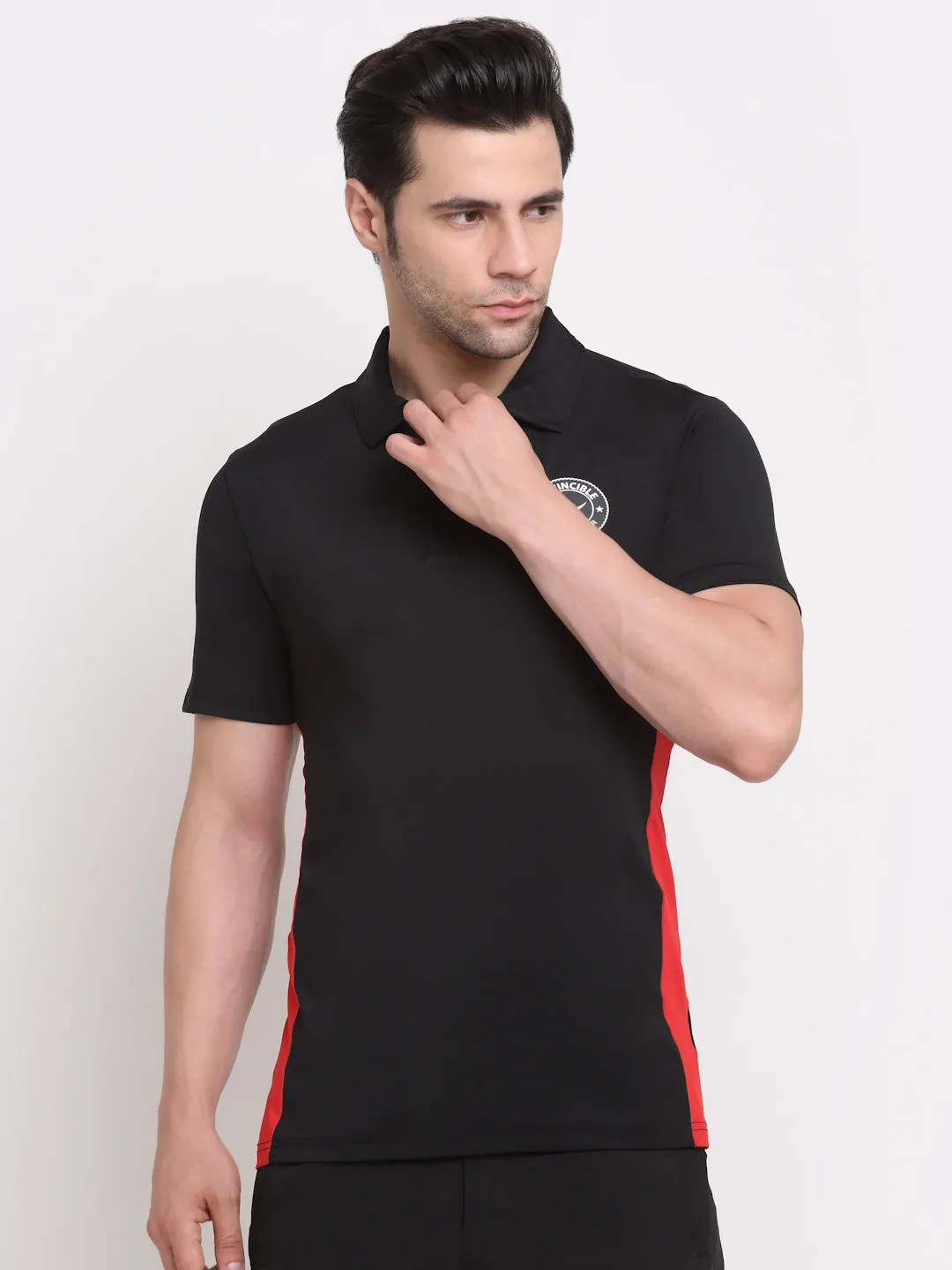 Invincible Men’s Color Block Polo With Side Panel