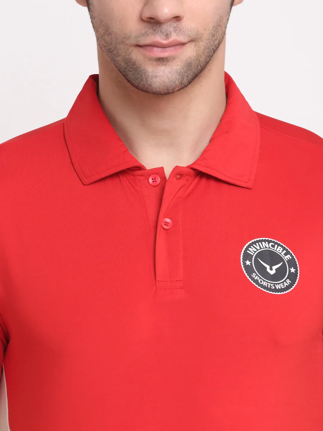 Invincible Men’s Color Block Polo With Side Panel