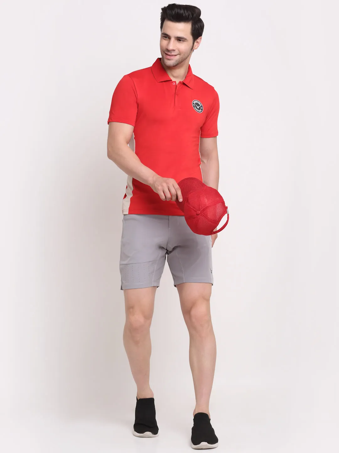 Invincible Men’s Color Block Polo With Side Panel