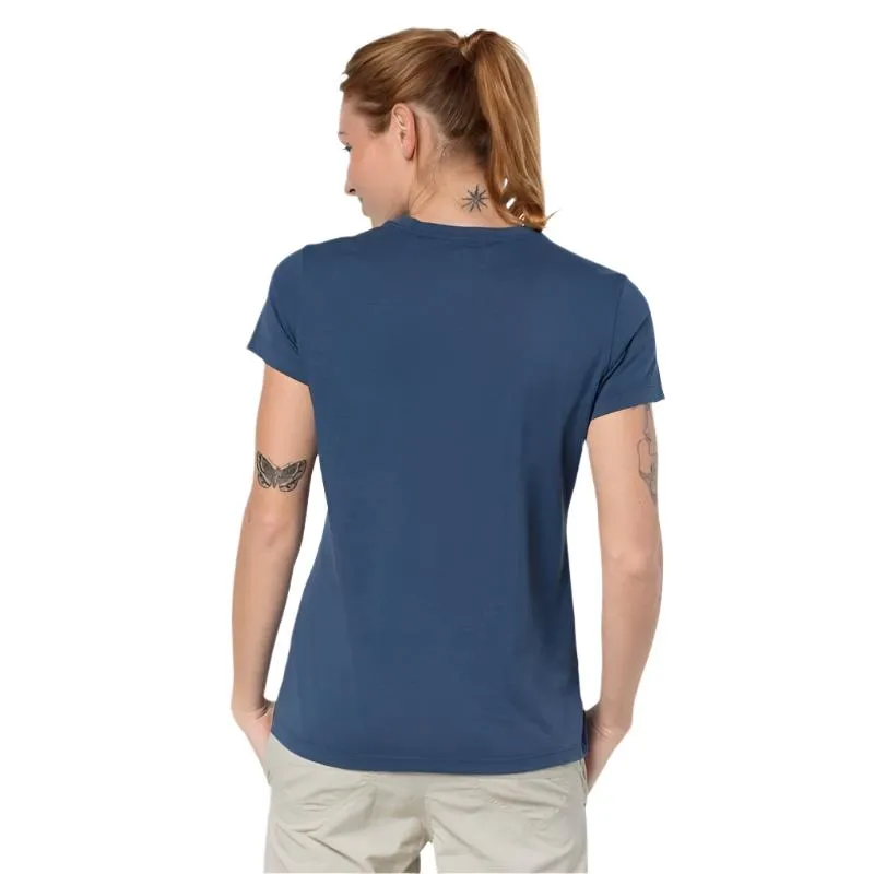 Jack Wolfskin Women's Brand Tee Shirt - Ocean Wave