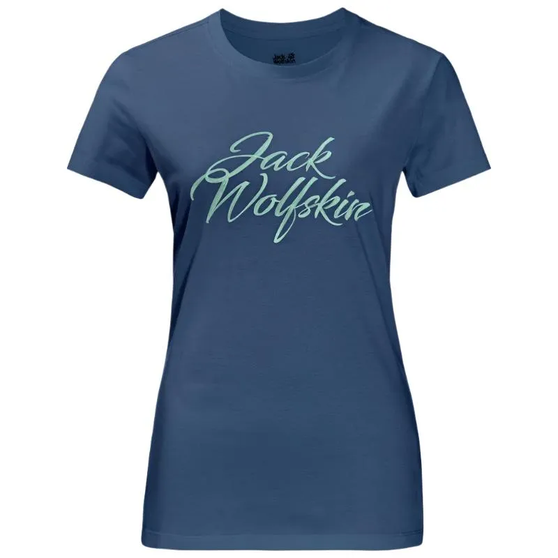 Jack Wolfskin Women's Brand Tee Shirt - Ocean Wave