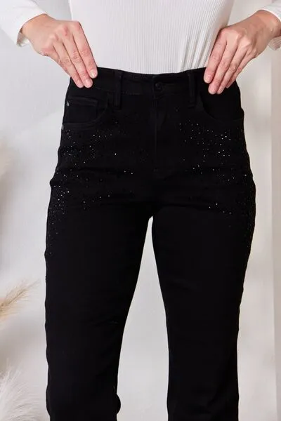 Judy Blue, Rhinestone Embellishment Slim Jeans