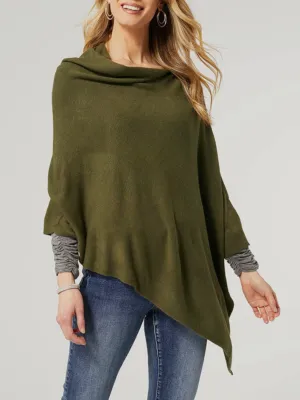 Kayley Lightweight Poncho - Olive