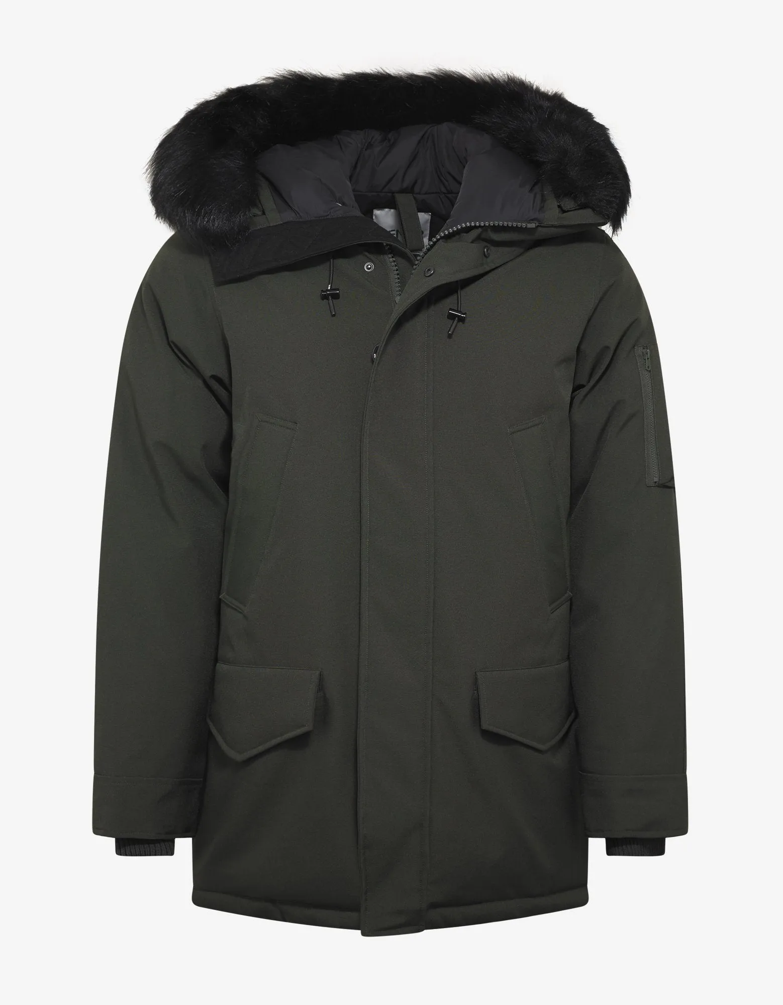 Khaki Long Down Parka Jacket