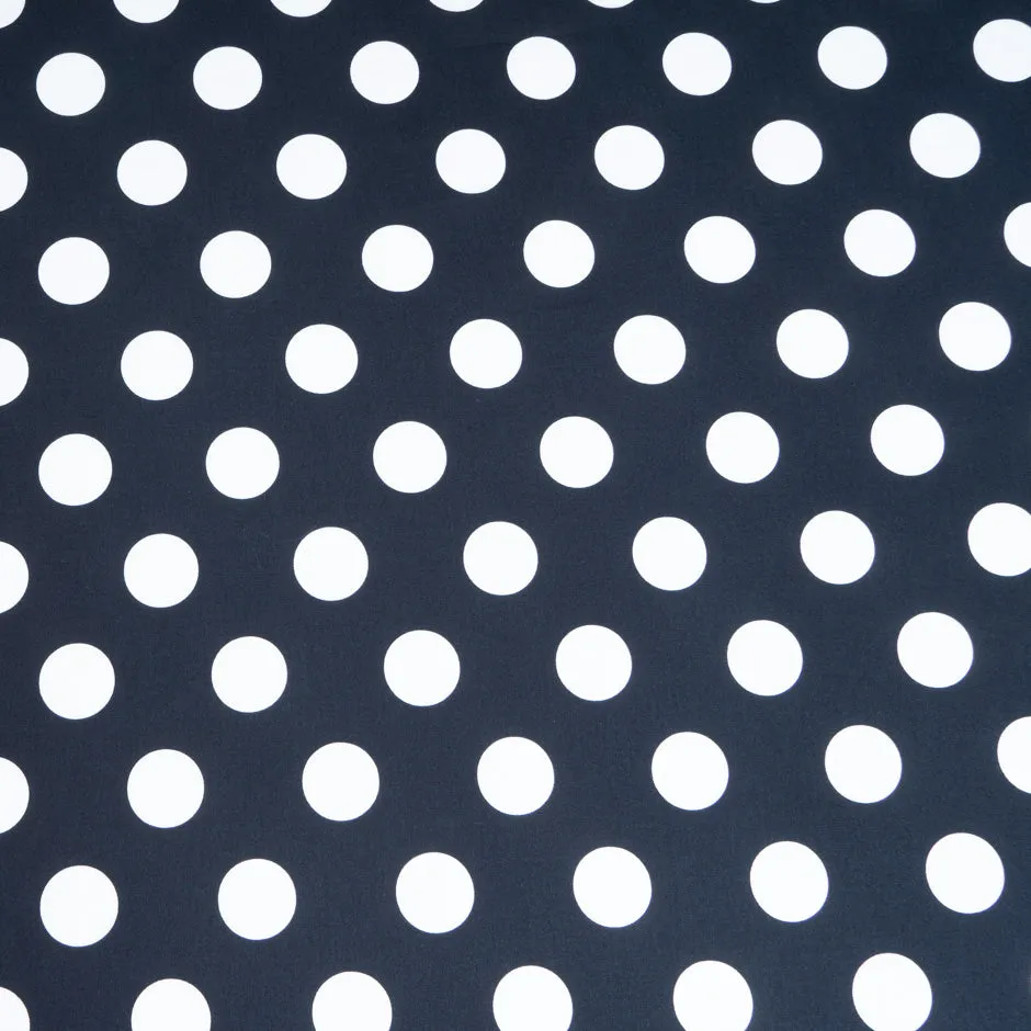 Large White Spotted Midnight Blue Pure Cotton