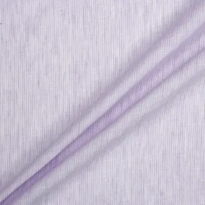 Lavender Striped Pure Linen Shirting