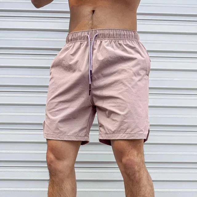 Men Hot Shorts Light Weight Thin Short Pants Running Squat Fitness Shorts Men GYM Wear Quick-drying Drawstring Shorts