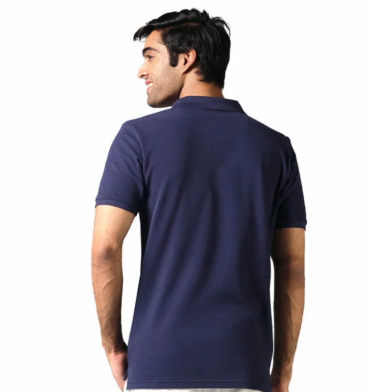 Neeman's Navy Polo T-Shirt for Men | Organic Cotton