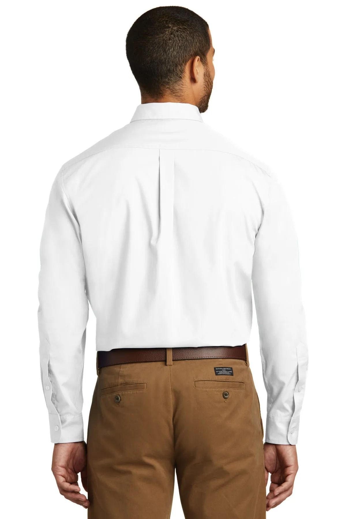 Port Authority Carefree Poplin Shirt, White [CR Powered by Epiroc]