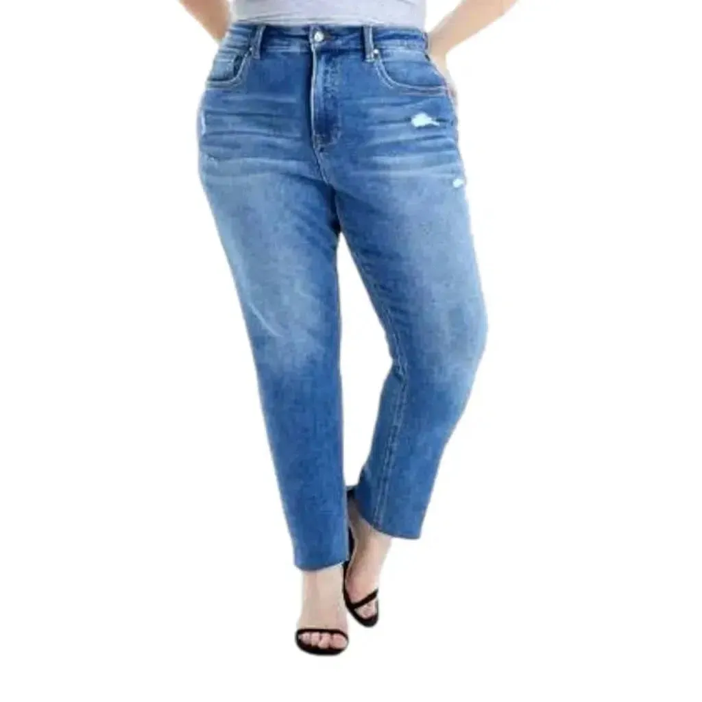 Sanded slim jeans
 for women