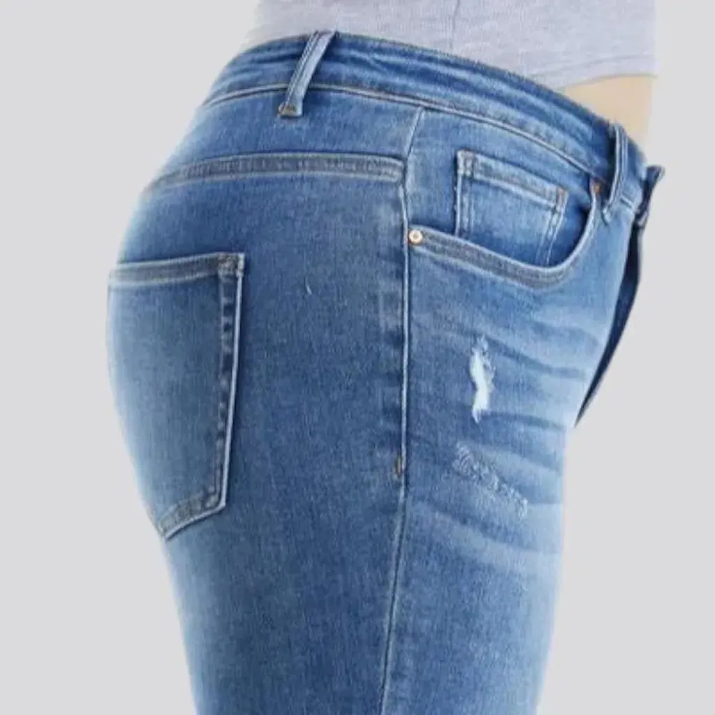 Sanded slim jeans
 for women