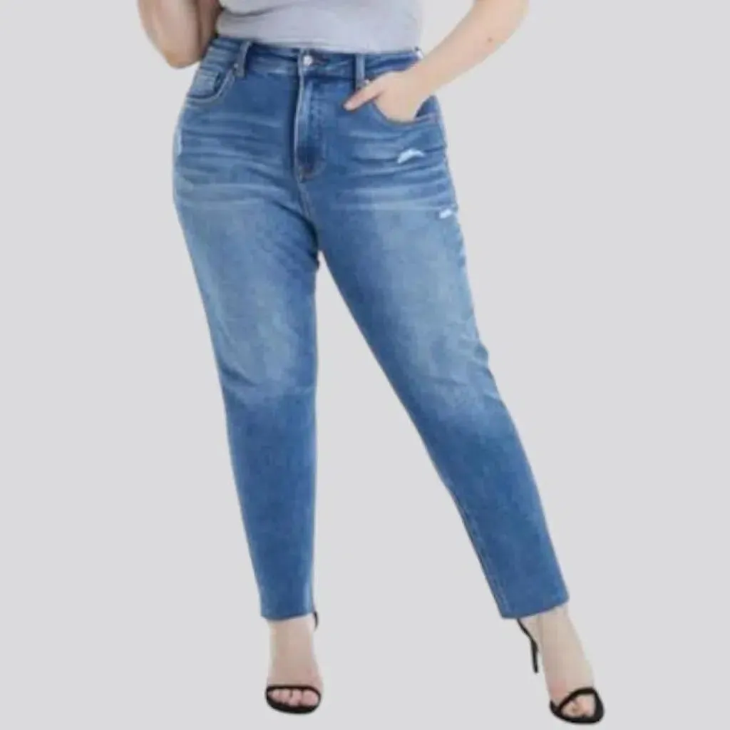 Sanded slim jeans
 for women