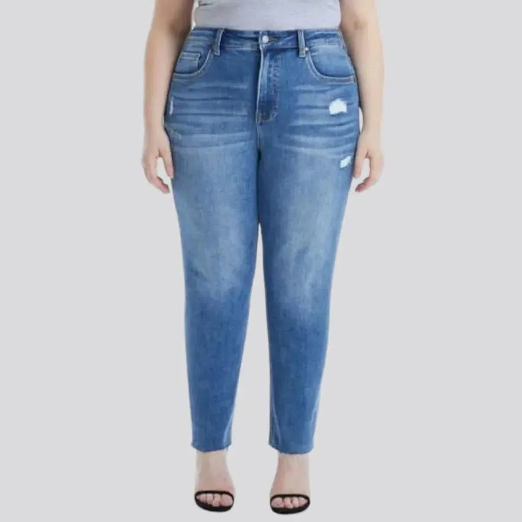 Sanded slim jeans
 for women