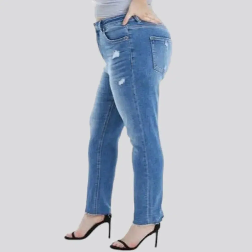 Sanded slim jeans
 for women