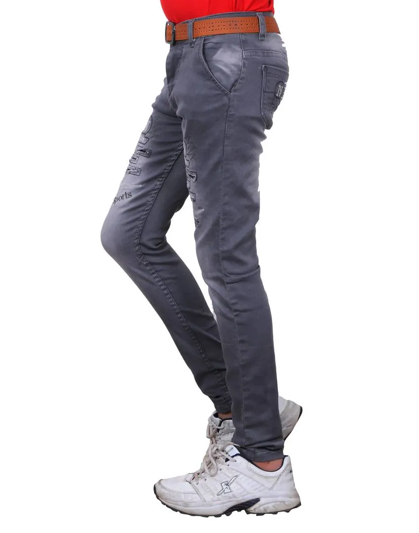 Slim Fit Light Grey Colour Jeans