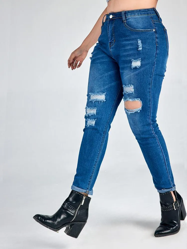 Slim Fit Ripped Jeans