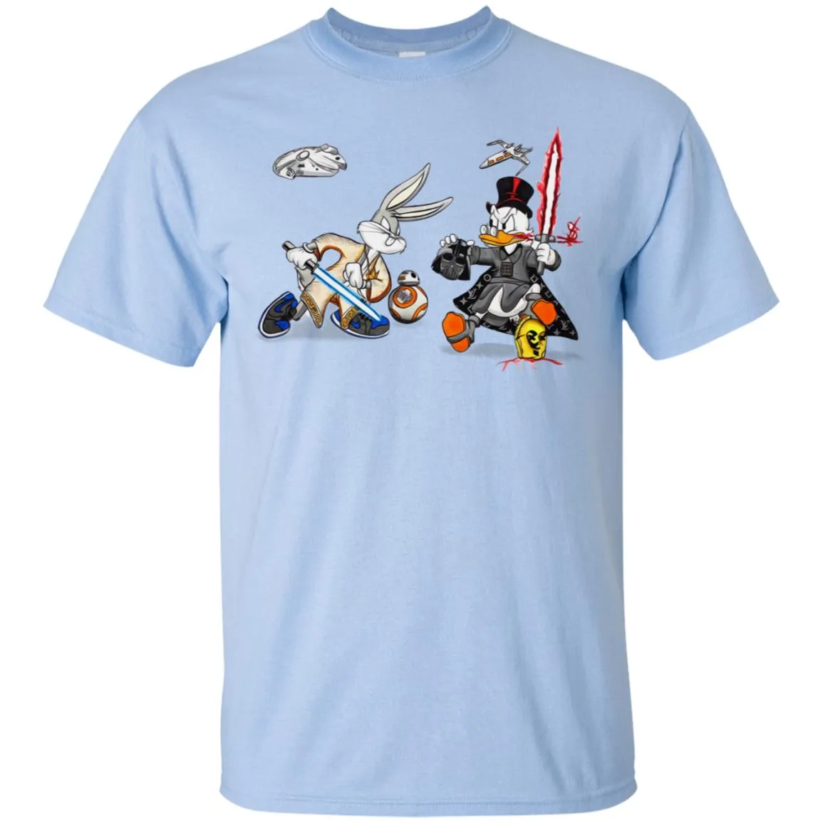 Star Wars T-shirts Rabbit Vs Duck Donald Funny Men Cotton T-Shirt