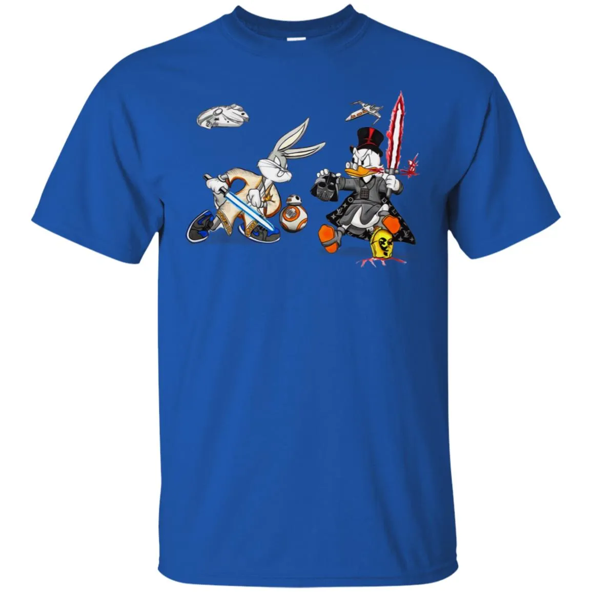 Star Wars T-shirts Rabbit Vs Duck Donald Funny Men Cotton T-Shirt