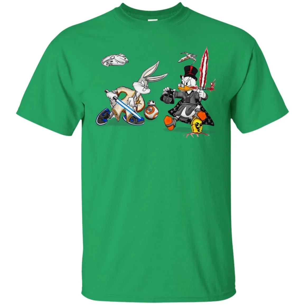 Star Wars T-shirts Rabbit Vs Duck Donald Funny Men Cotton T-Shirt