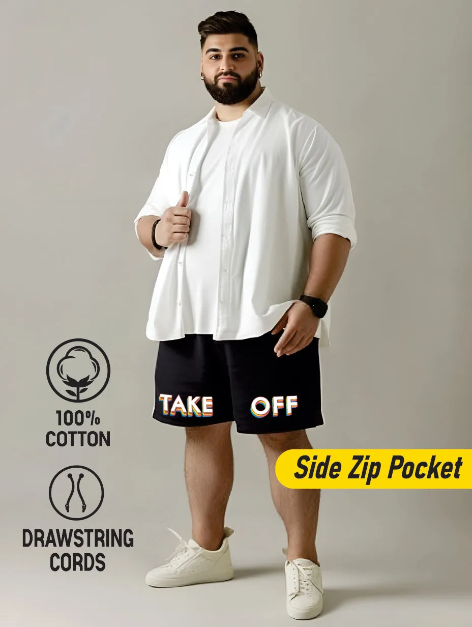 Take off Cotton Plus Size Shorts