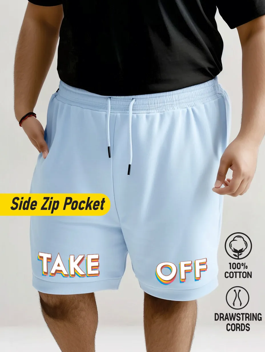 Take off Cotton Plus Size Shorts