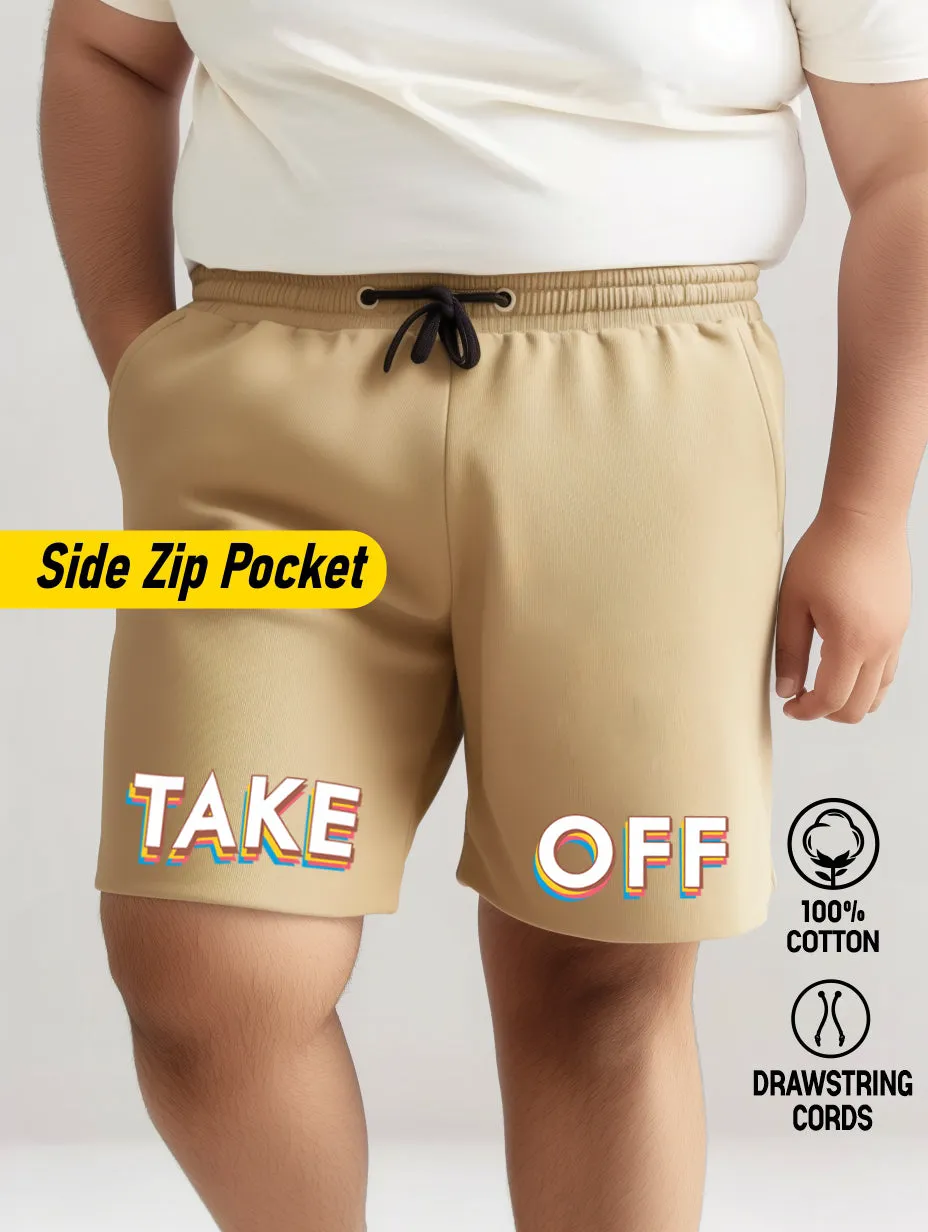 Take off Cotton Plus Size Shorts