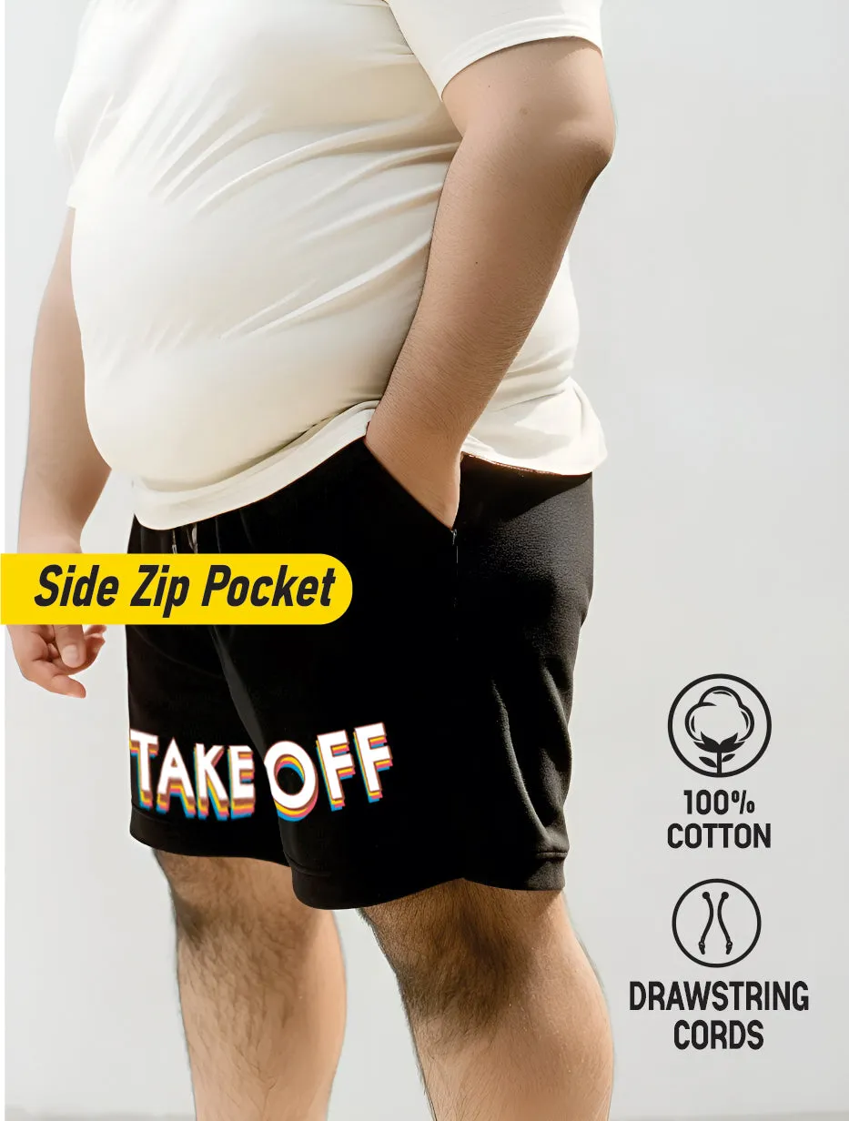 Take off Cotton Plus Size Shorts