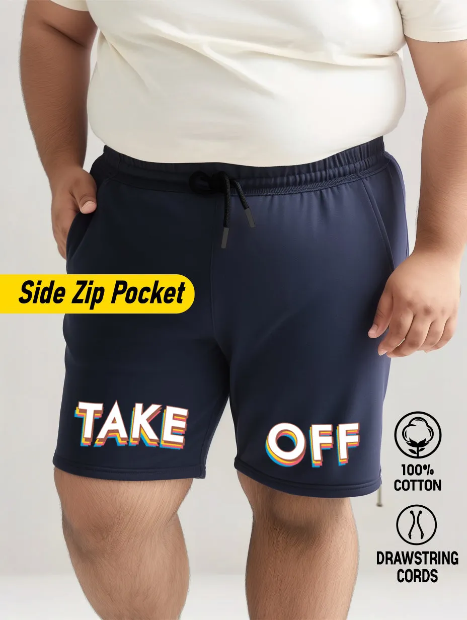 Take off Cotton Plus Size Shorts